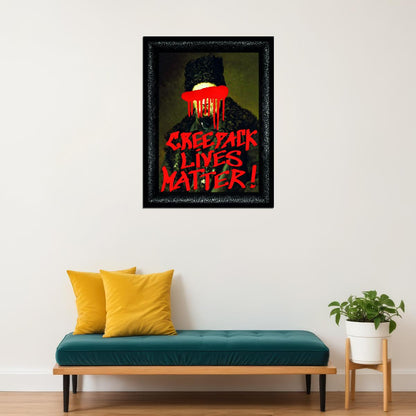 Creepy Lives Matter Art Poster Bold Horror Wall Decor Unique Alternative Style Modern Urban Artistic Wall Art Print