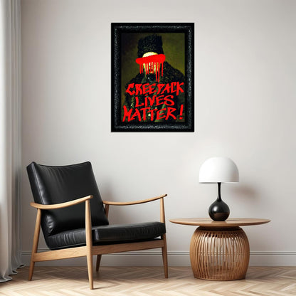 Creepy Lives Matter Art Poster Bold Horror Wall Decor Unique Alternative Style Modern Urban Artistic Wall Art Print