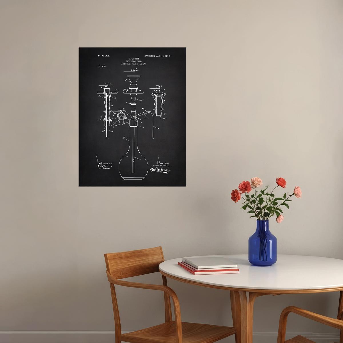 Mechanical Blueprint Art Poster Industrial Wall Decor Technical Design Modern Artistic Style Unique Office Wall Art Print