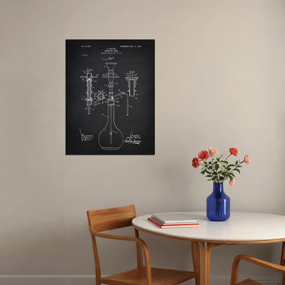 Mechanical Blueprint Art Poster Industrial Wall Decor Technical Design Modern Artistic Style Unique Office Wall Art Print