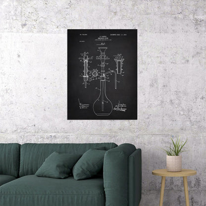 Mechanical Blueprint Art Poster Industrial Wall Decor Technical Design Modern Artistic Style Unique Office Wall Art Print