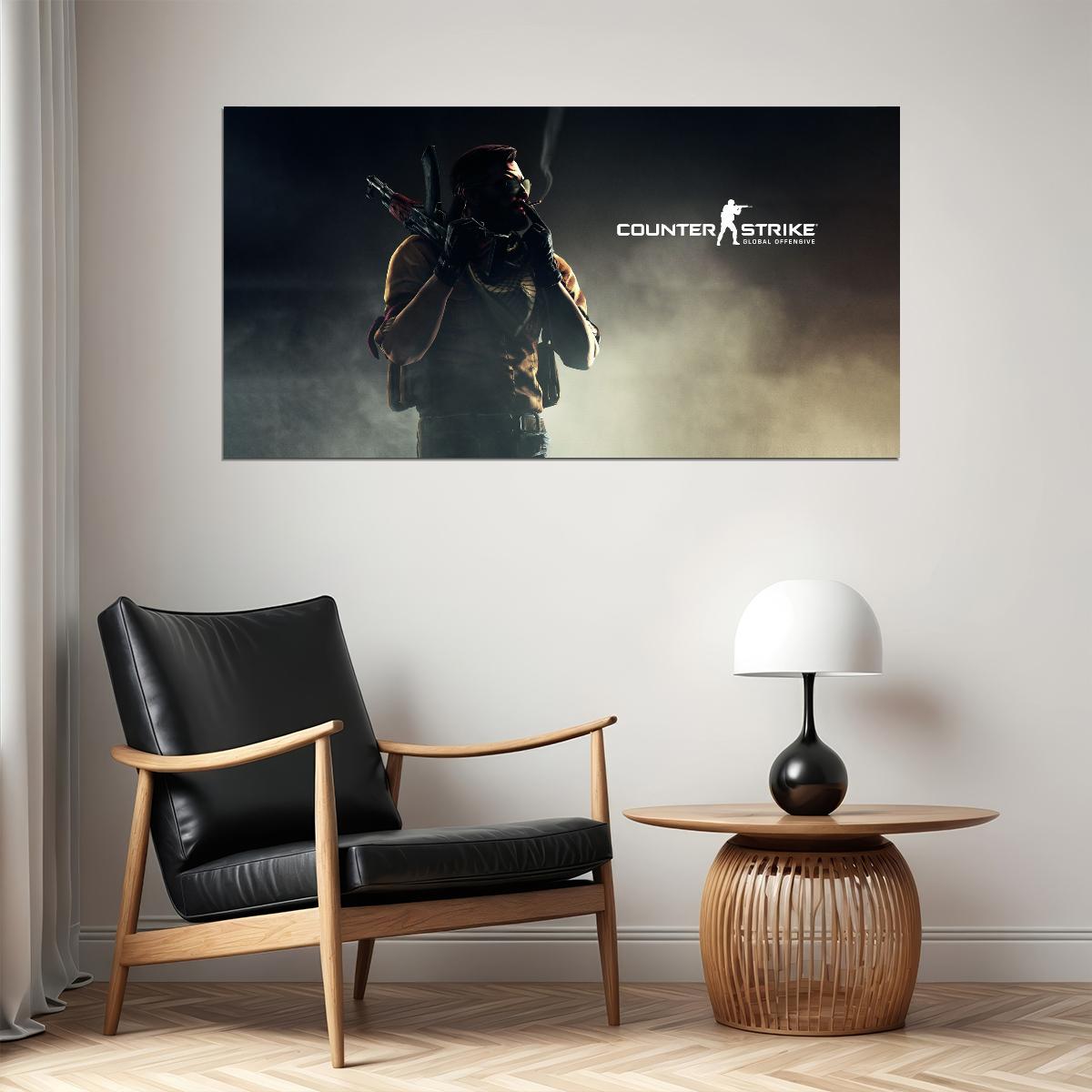 Counter-Strike Tactical Video Game Poster Shooter Wall Decor FPS Gaming Art Multiplayer Gaming Room Wall Print