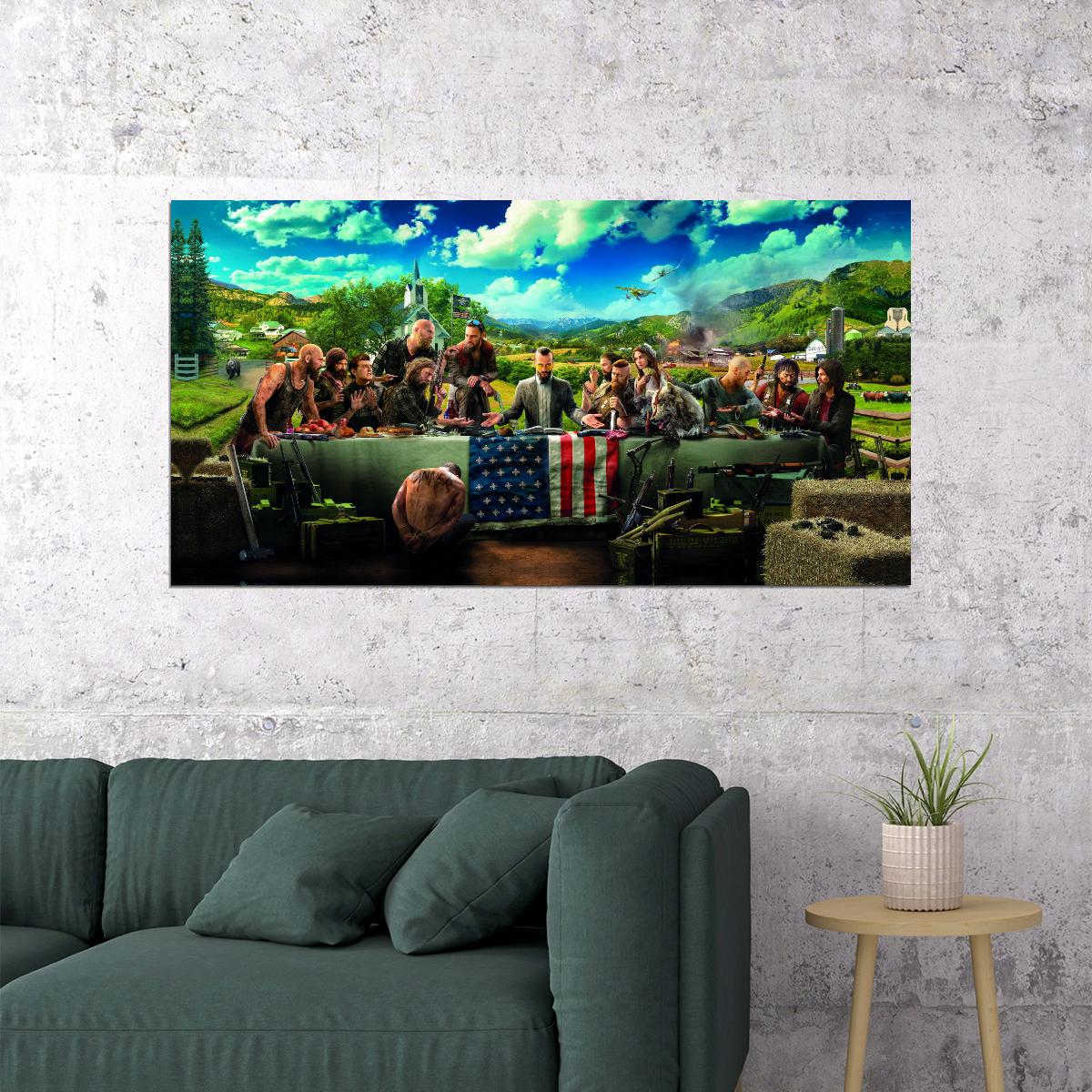 Red Dead Redemption 2 Video Game Poster Western Adventure Wall Decor Rockstar Games Cowboy Action Gaming Wall Print