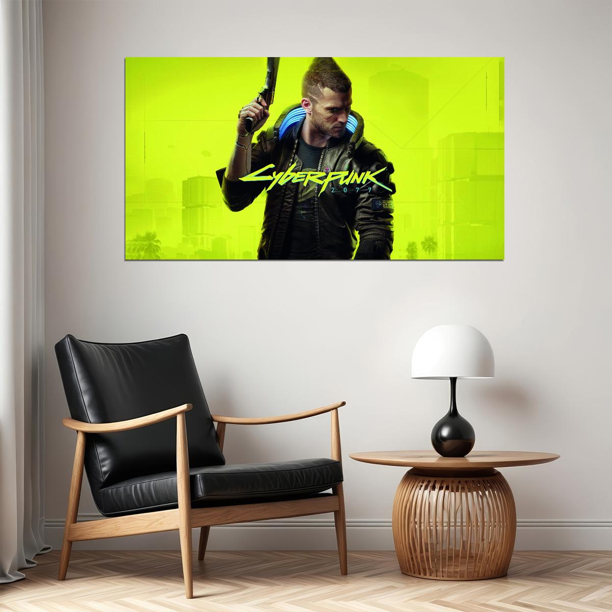 Cyberpunk 2077 Video Game Poster Futuristic Action RPG Wall Decor CD Projekt Red Gaming Neon Wall Print