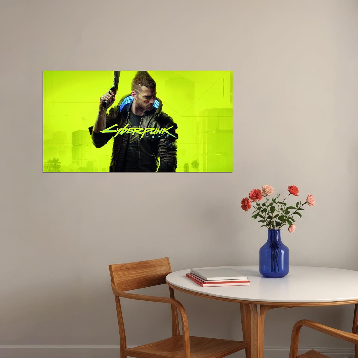 Cyberpunk 2077 Video Game Poster Futuristic Action RPG Wall Decor CD Projekt Red Gaming Neon Wall Print