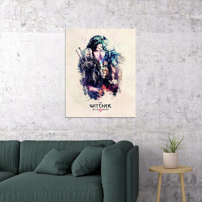 The Witcher Series Video Game Poster Fantasy RPG Wall Decor Geralt Adventure Gaming Artwork Wall Print