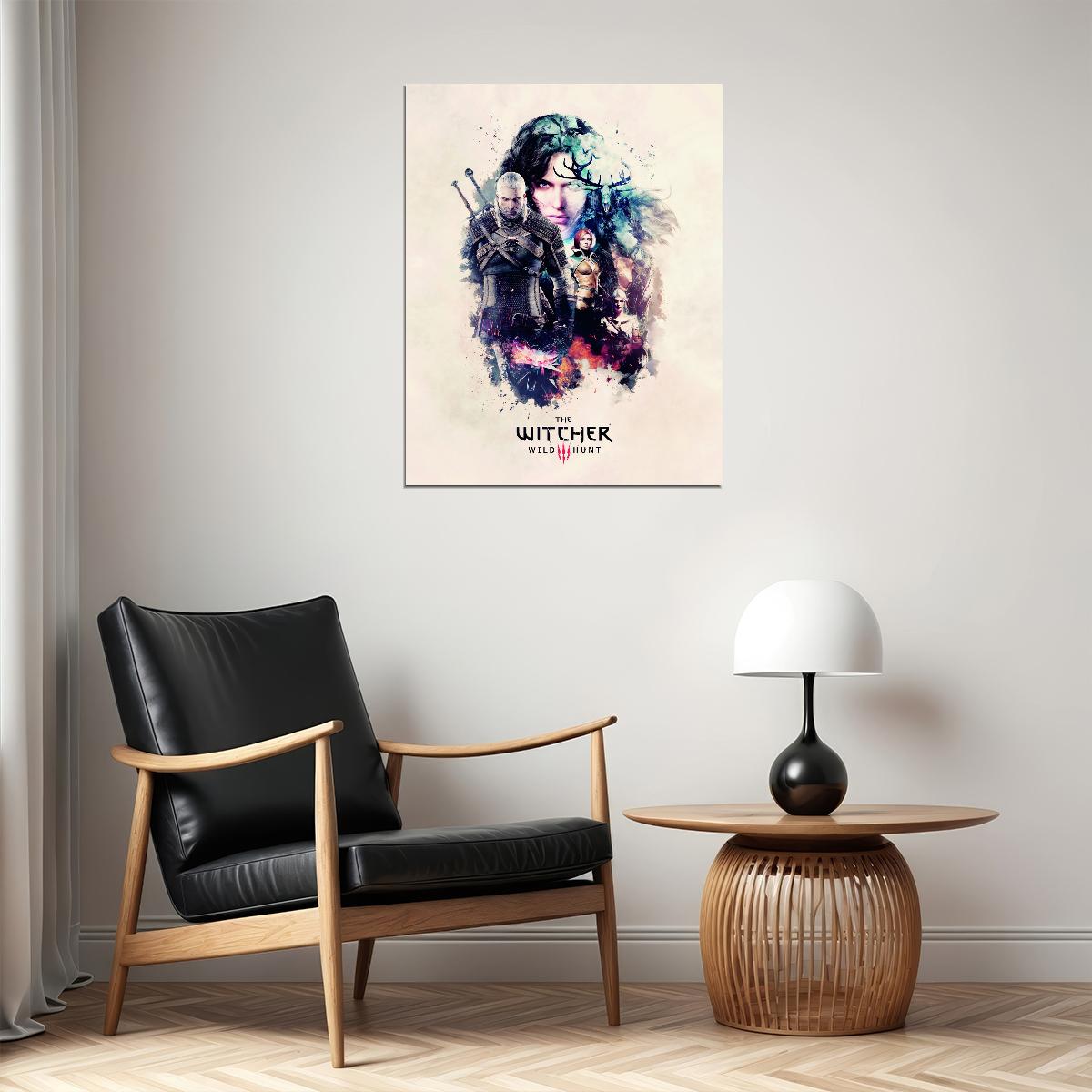 The Witcher Series Video Game Poster Fantasy RPG Wall Decor Geralt Adventure Gaming Artwork Wall Print