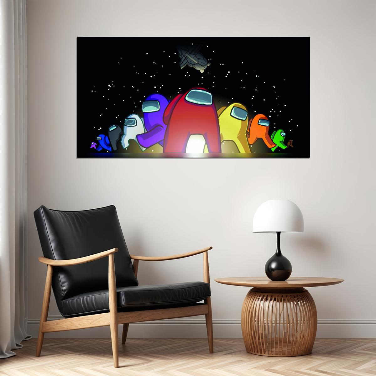 Among Us, Video Game wall decor, Nintendo wall decor, Crewmates print, Animation canvas, Mini Crewmates hot art, Gamer Canvas, Among Us art