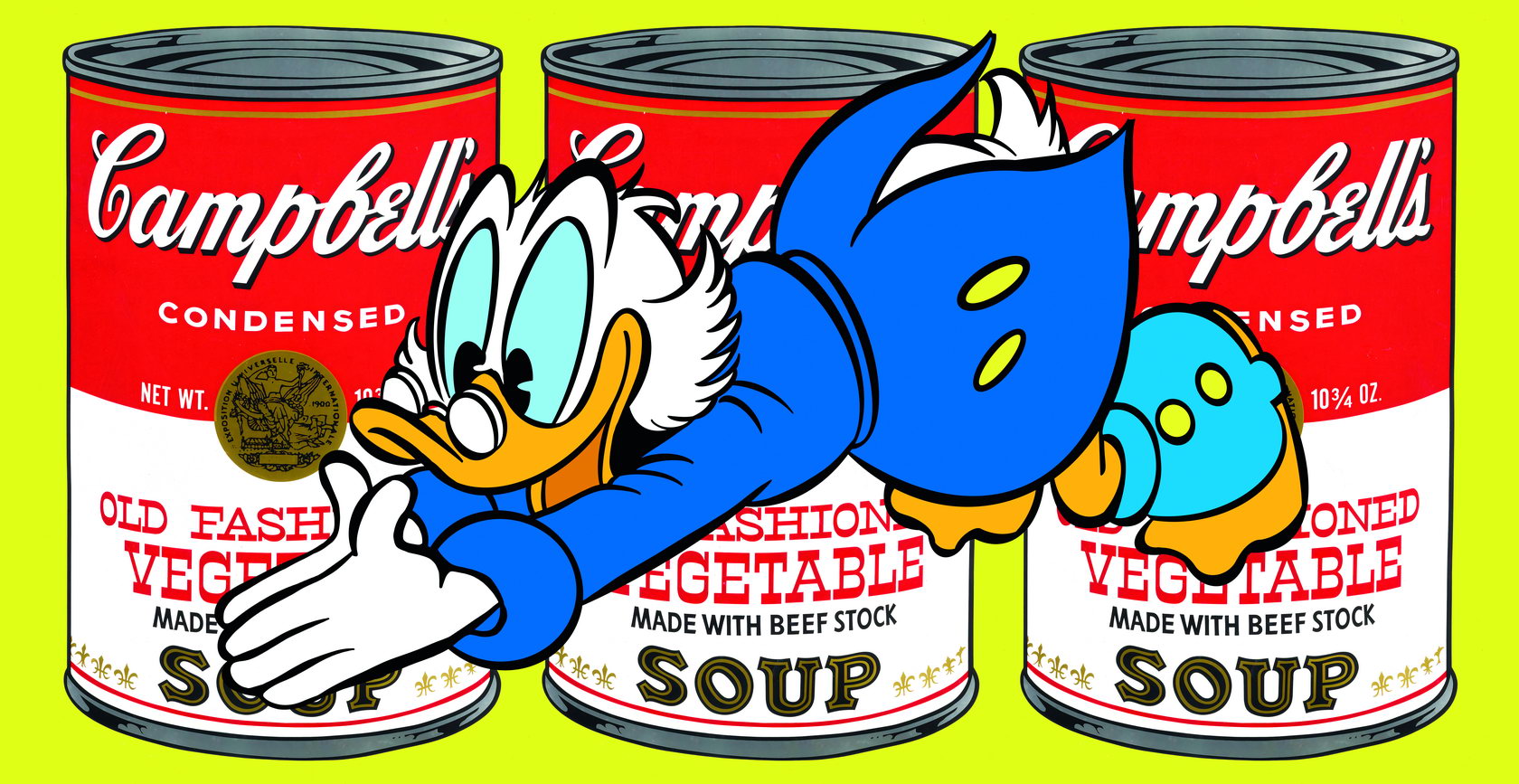 Donald Duck Campbell Soup Graffiti Art Poster Pop Art Wall Decor Cartoon Style Urban Modern Wall Print - xonomax