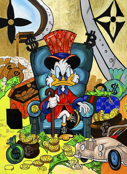 Mickey Mouse Luxury Graffiti Art Poster Urban Wall Decor Cartoon Pop Art Designer Style Modern Wall Print - xonomax