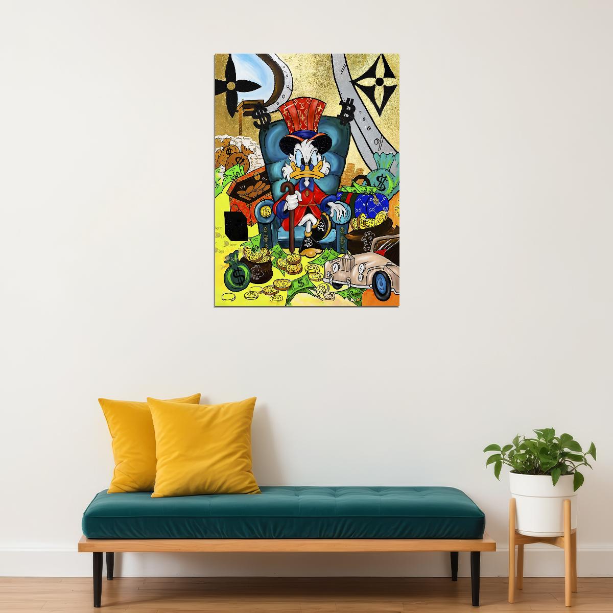 Mickey Mouse Luxury Graffiti Art Poster Urban Wall Decor Cartoon Pop Art Designer Style Modern Wall Print - xonomax