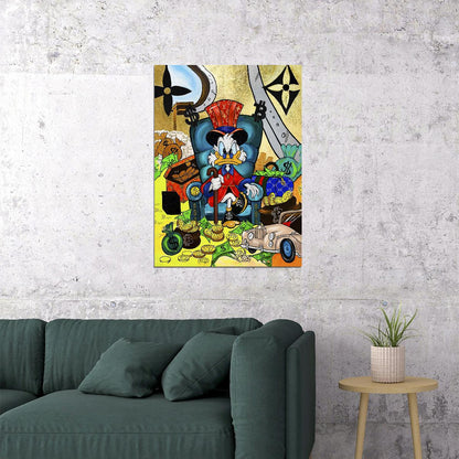 Mickey Mouse Luxury Graffiti Art Poster Urban Wall Decor Cartoon Pop Art Designer Style Modern Wall Print - xonomax