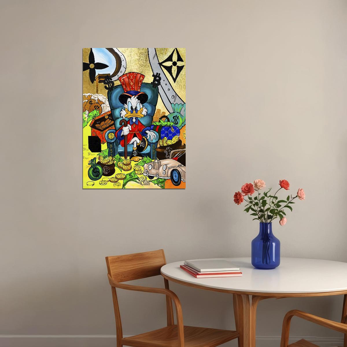 Mickey Mouse Luxury Graffiti Art Poster Urban Wall Decor Cartoon Pop Art Designer Style Modern Wall Print - xonomax