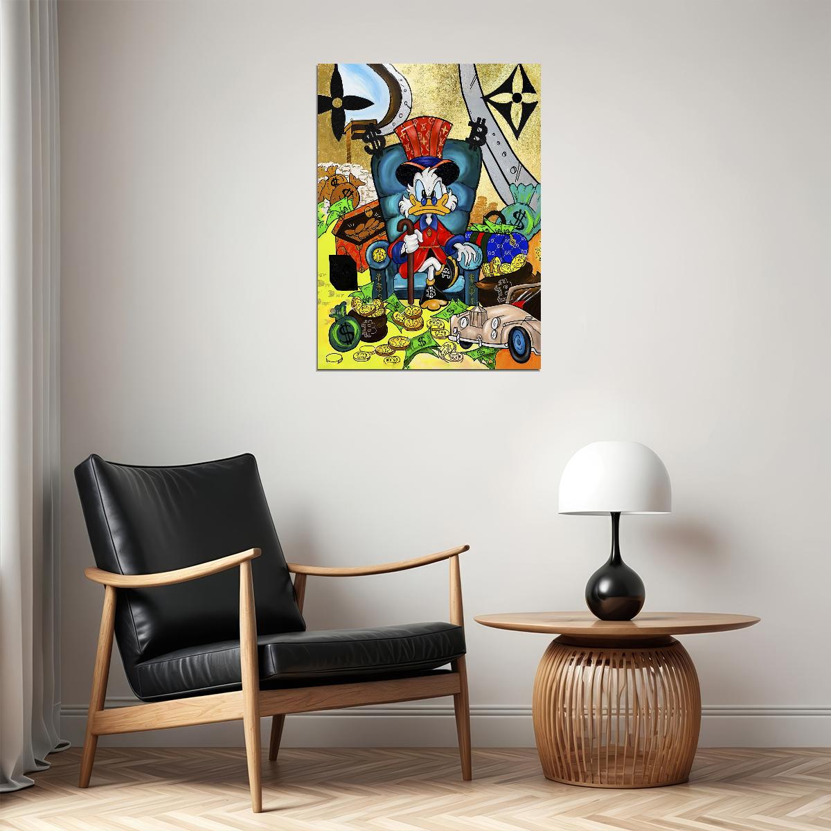 Mickey Mouse Luxury Graffiti Art Poster Urban Wall Decor Cartoon Pop Art Designer Style Modern Wall Print - xonomax