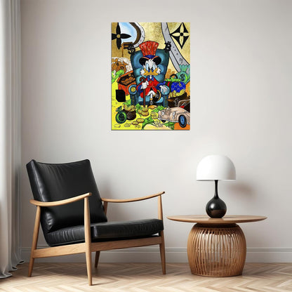 Mickey Mouse Luxury Graffiti Art Poster Urban Wall Decor Cartoon Pop Art Designer Style Modern Wall Print - xonomax