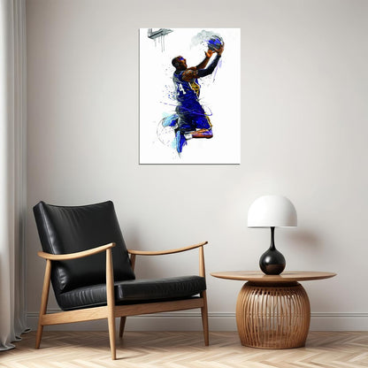 Kobe Bryant Dunk Art Poster Basketball Legend Wall Decor Iconic Sports Artwork Modern Style Wall Print