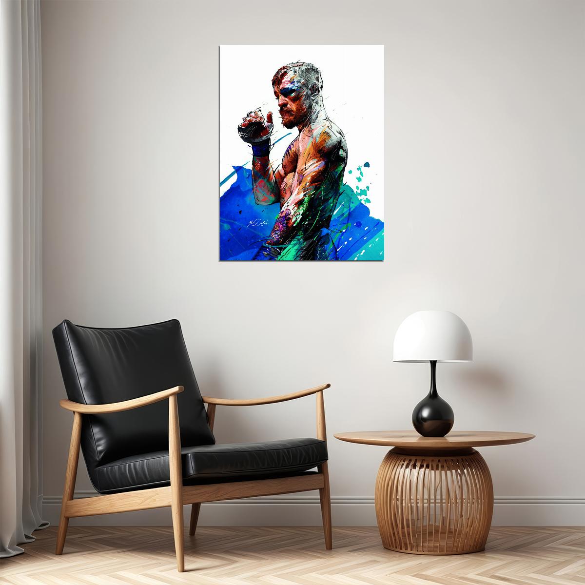 Conor McGregor Art Poster UFC Fighter Wall Decor Iconic Sports Artwork Motivational Style Modern Wall Print