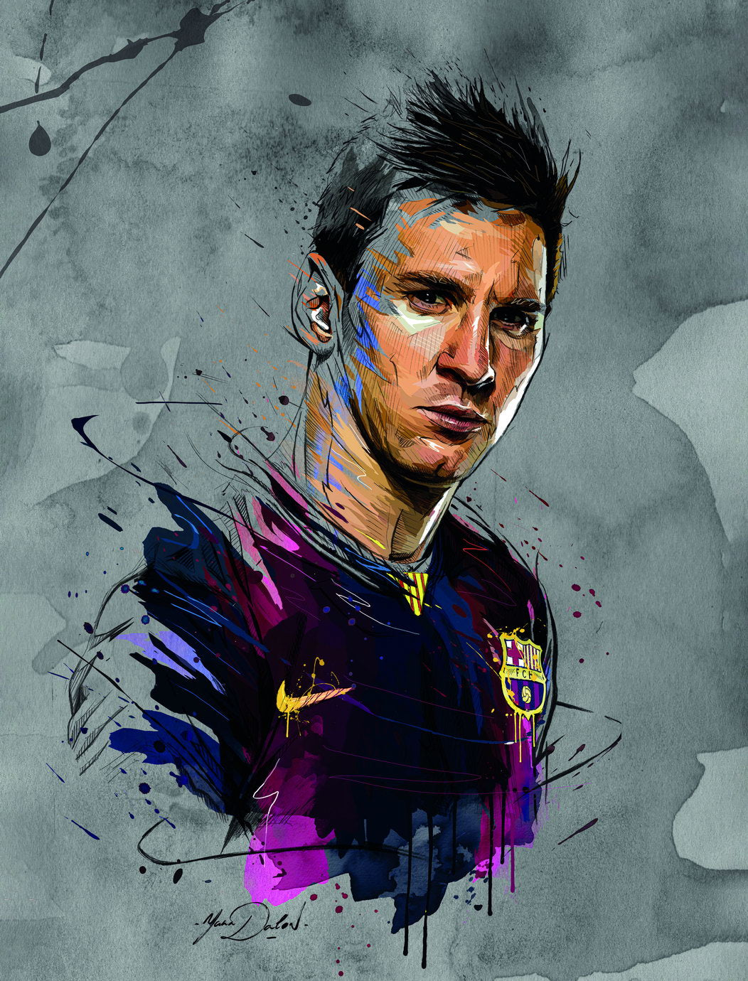 Lionel Messi Art Poster Soccer Legend Wall Decor Iconic Sports Artwork Artistic Modern Style Wall Print