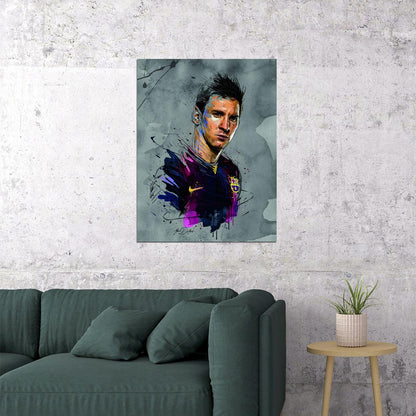 Lionel Messi Art Poster Soccer Legend Wall Decor Iconic Sports Artwork Artistic Modern Style Wall Print