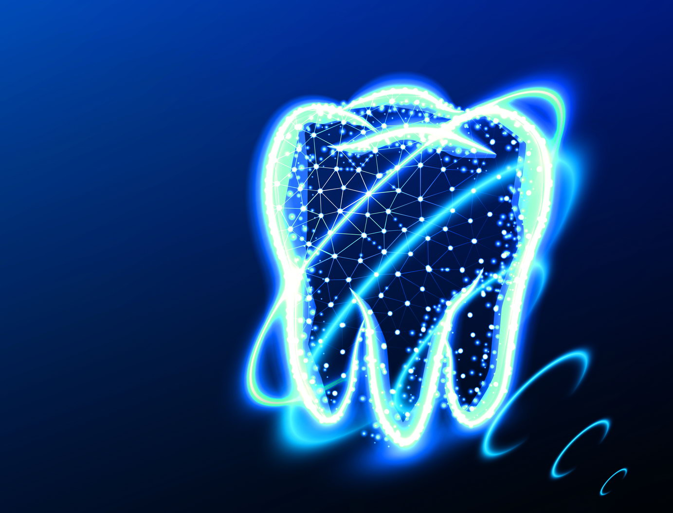 Neon Tooth Art Poster Bright and Modern Dental Wall Decor Futuristic Artistic Design Unique Medical Wall Print - xonomax