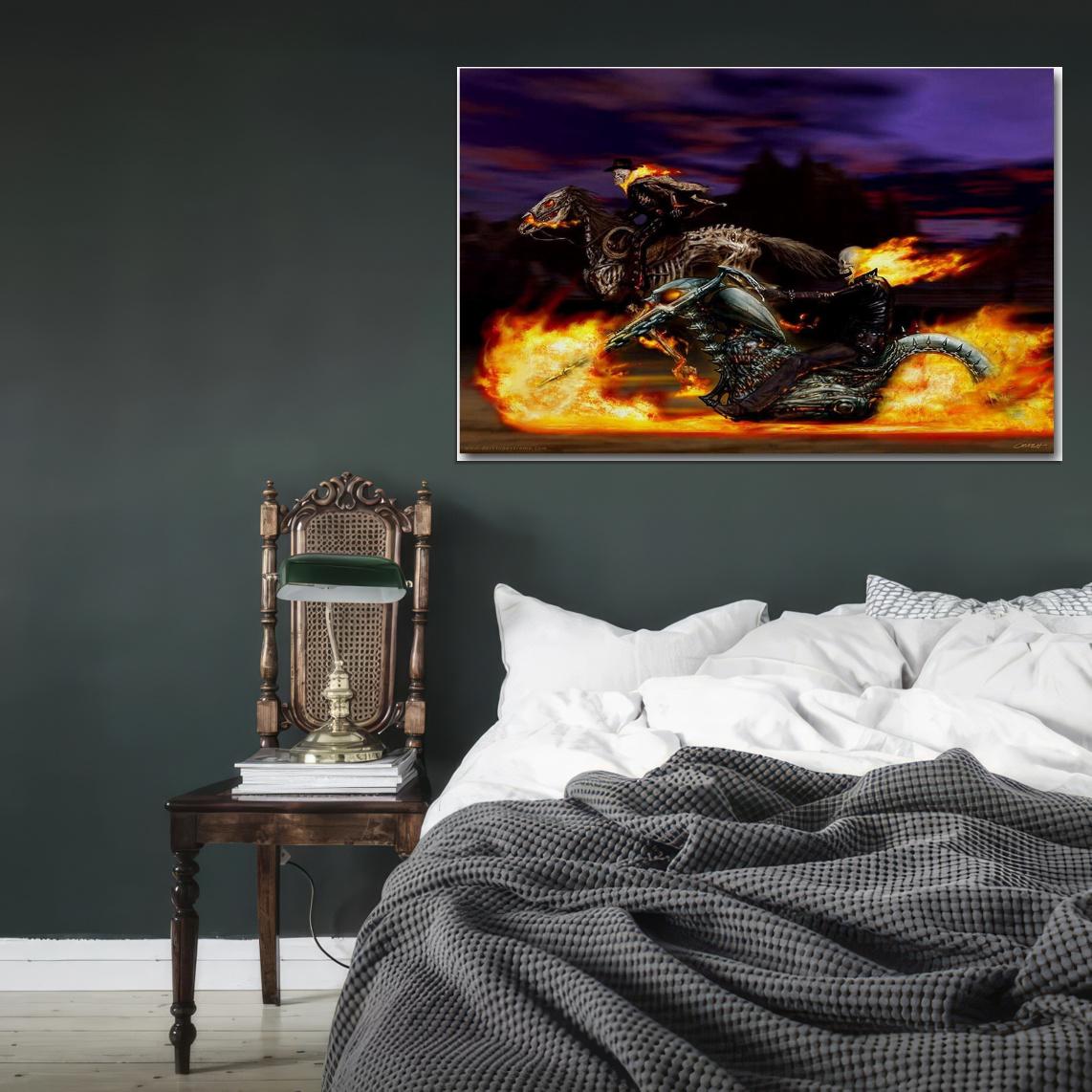 Ghost Rider Spirit Of Vengeance Anime Wall Print Poster