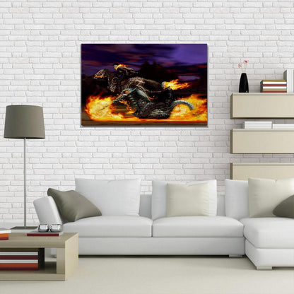 Ghost Rider Spirit Of Vengeance Anime Wall Print Poster