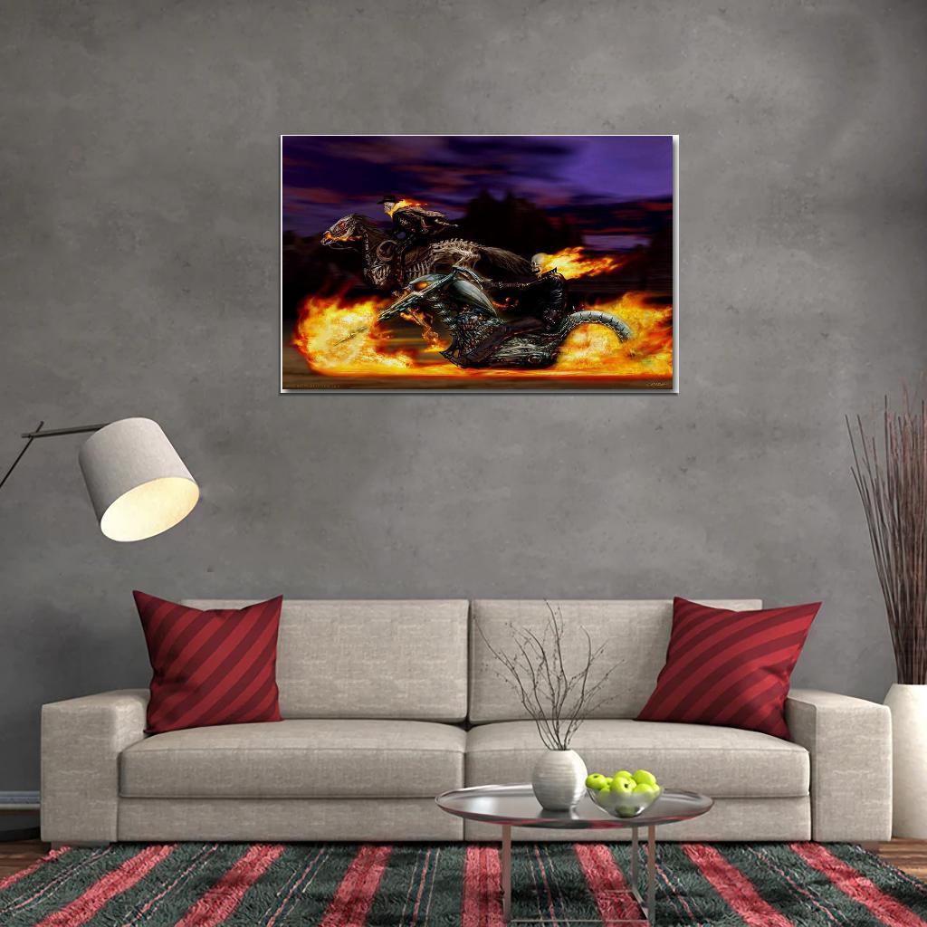 Ghost Rider Spirit Of Vengeance Anime Wall Print Poster