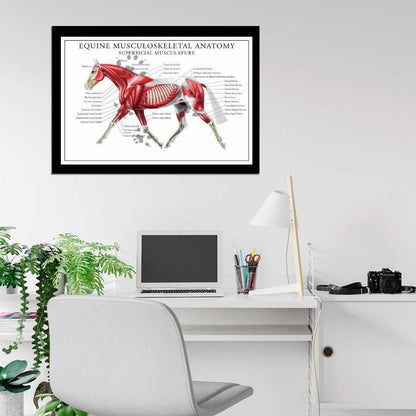 Equine Musculoskeletal Anatomy Wall Print Poster