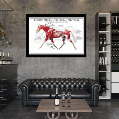 Equine Musculoskeletal Anatomy Wall Print Poster