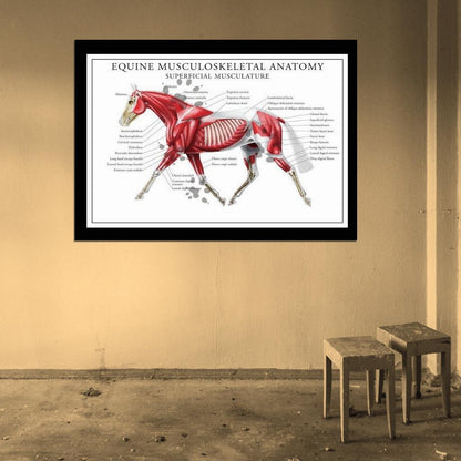 Equine Musculoskeletal Anatomy Wall Print Poster