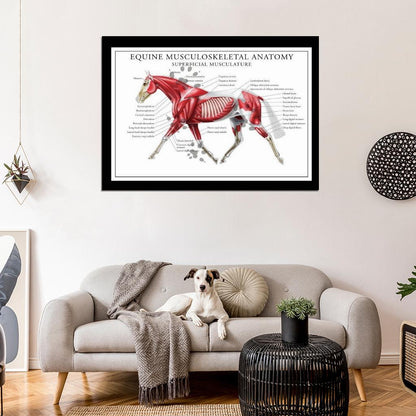 Equine Musculoskeletal Anatomy Wall Print Poster