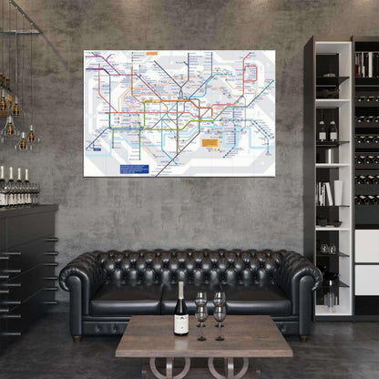 London Tube Underground Map Wall Print Poster