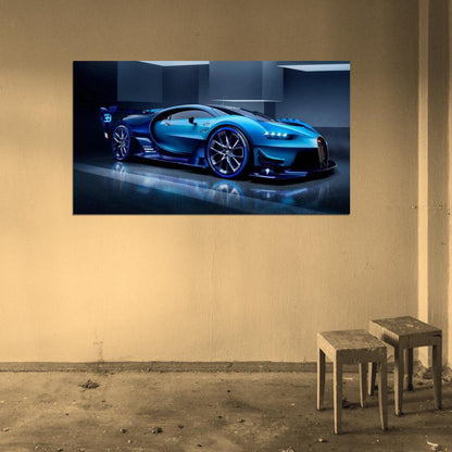 Bugatti Chiron Speed Beast Super Car Decor Wall Print POSTER