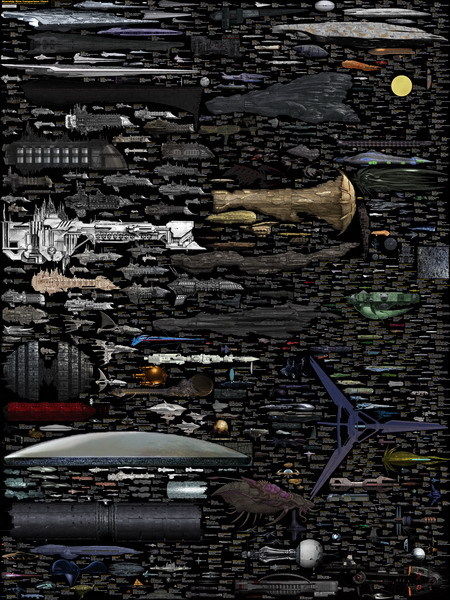 DESIGN - Science Fiction Space Ships Star War Wall Print Poster