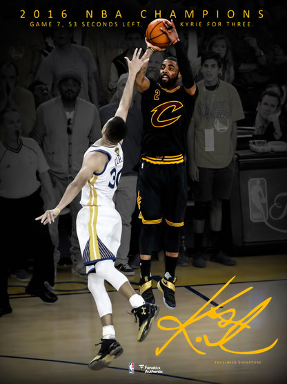 Kyrie Irving - LBJ Cleveland Cavaliers Wall Print Poster