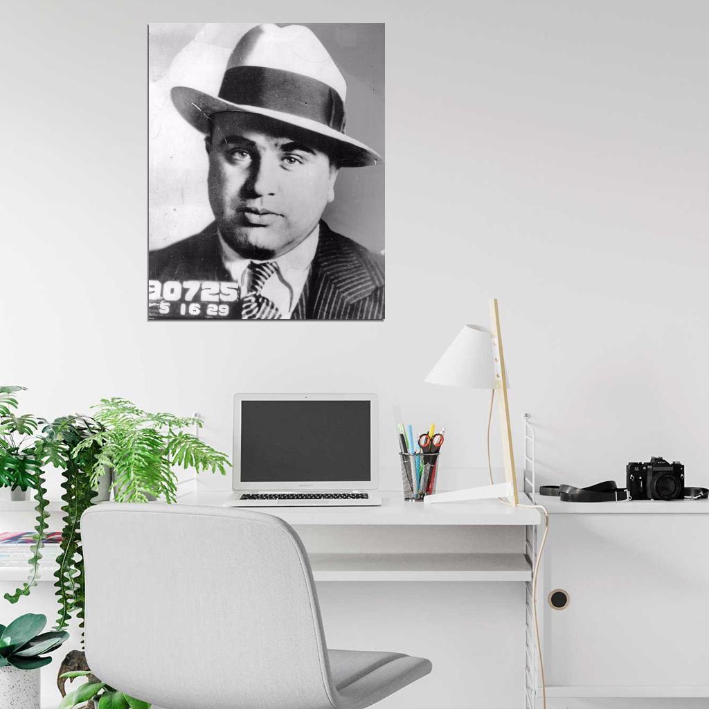 AL CAPONE PORTRAIT MUGSHOT MAFIA Wall Print Poster