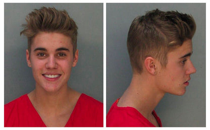 Justin Bieber Mugshot BELIEBER Drunk Arrested Decor Wall Print POSTER