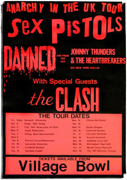 The Sex Pistols The Damned The Clash 1976 Print Poster