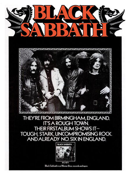 Black Sabbath First Album 1970 Album Release Decor Wall Print POSTER