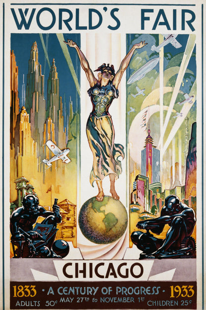 1933 Chicago Worlds Fair Decor Wall Print POSTER
