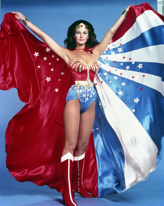 Wonder Woman Featuring Lynda Carter Graphic Vintage Retro Decor Wall Print POSTER