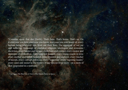Carl Sagan Pale Blue Dot Space Quote Art POSTER PRINT