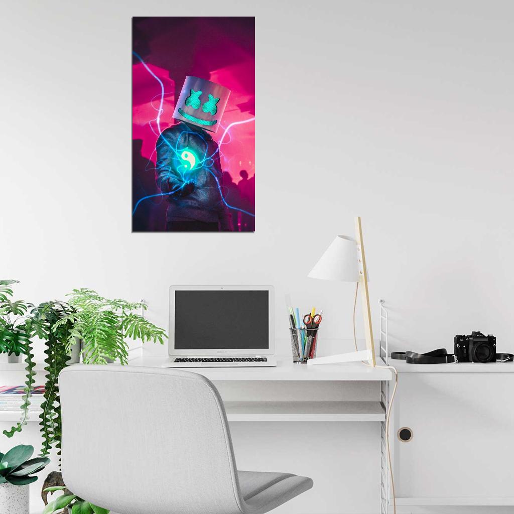 Dj Marshmellow Ying Yang Colourful Art Decor WALL Print POSTER