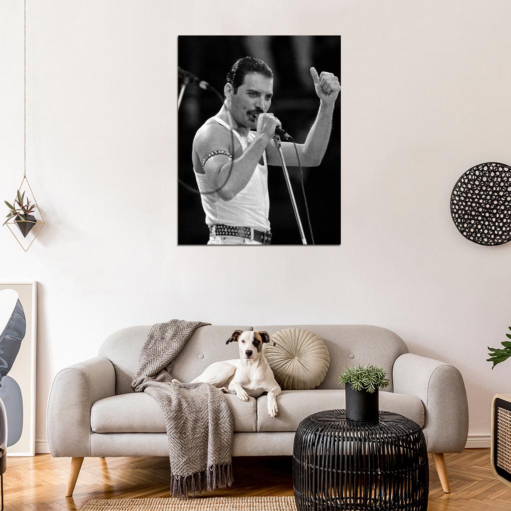 Queen Band Freddie Mercury Thumbs Up Photo Picture DECOR WALL Print POSTER