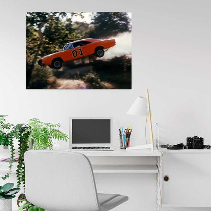 Dukes Of Hazzard TV Show 1979 Car General Lee Photo Picture DECOR WALL Print POSTER