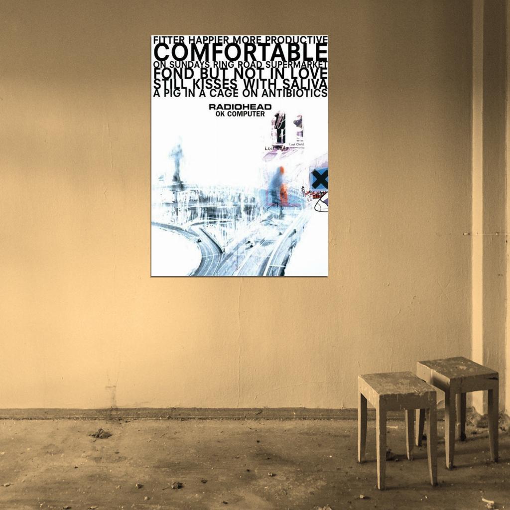 Radiohead OK Computer Thom Yorke Album Cover Lyrics Band Music Giant Picture DECOR WALL Print POSTER