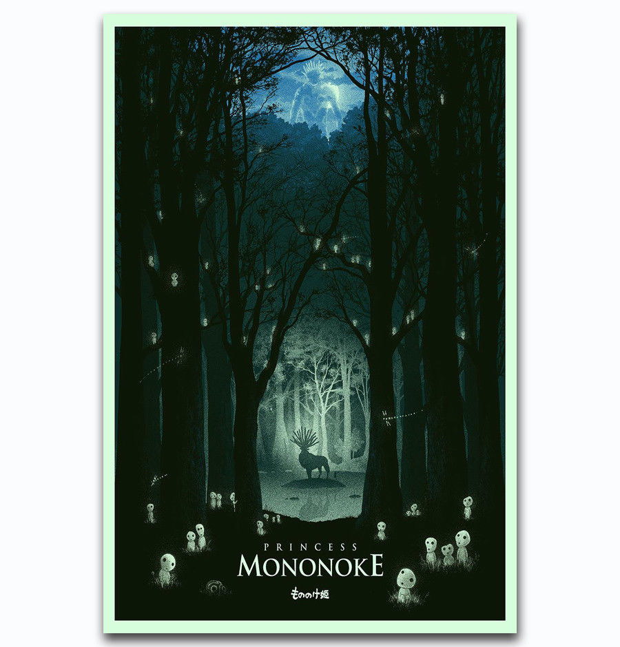 Japan Anime Princess Mononoke Ghibli Print POSTER