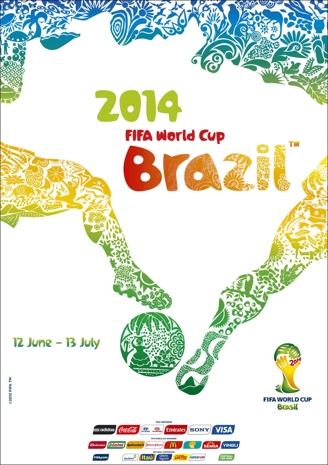 2014 Brazil World Cup Print POSTER