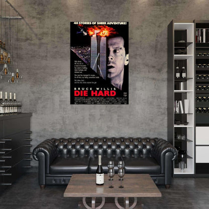 Die Hard Movie 1988 Bruce Willis Bonnie Bedel Wall Art Decor PRINT POSTER