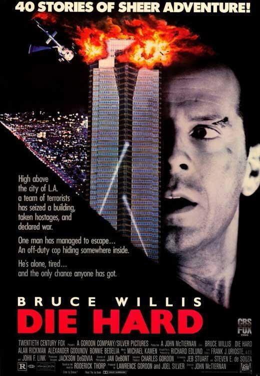 Die Hard Movie 1988 Bruce Willis Bonnie Bedel Wall Art Decor PRINT POSTER